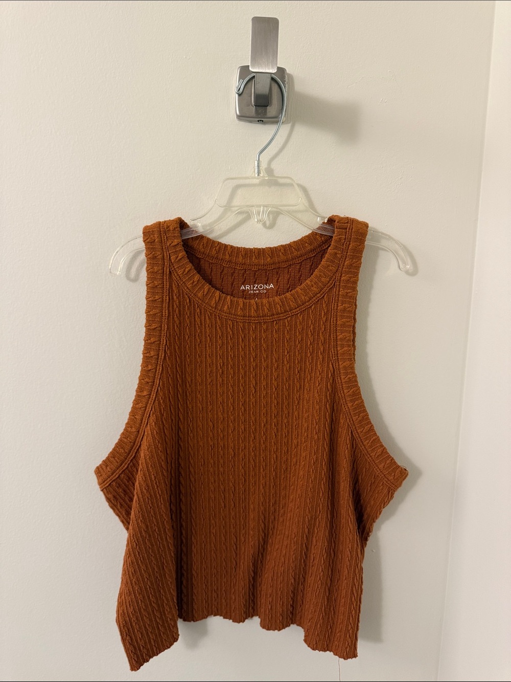 Arizona Jean Company Cable Knit Rust Tank